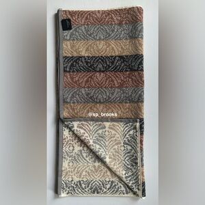 🎁8PC Tahari Bath Towel Set - Fall Multi Decorative Cotton Towels - COCOA/CHAL
